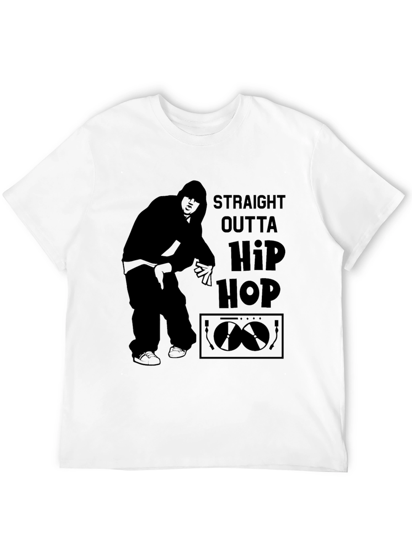Straight Outta Hip Hop Black Graphic Tee