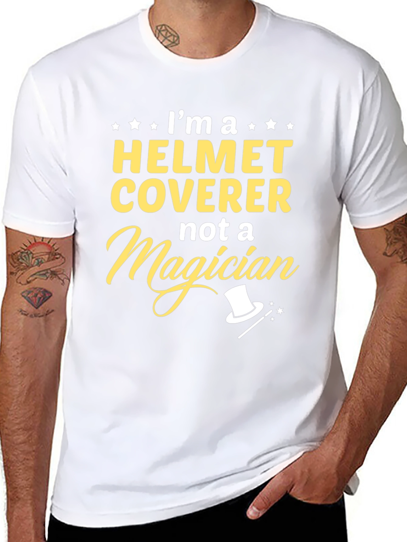 Helmet Coverer T-Shirt - Funny Job Tee