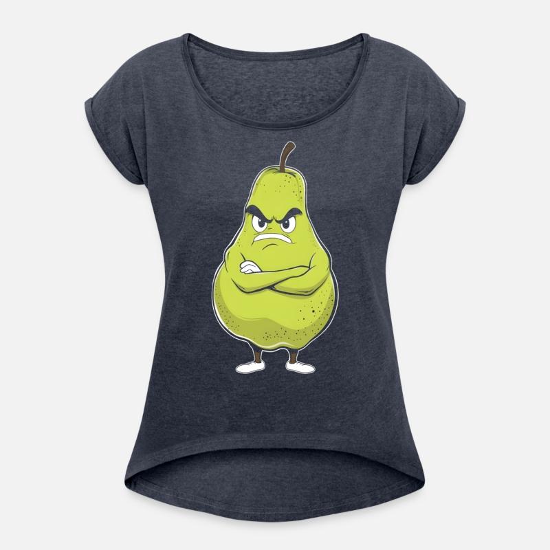 Fruits Looking Angry Pear