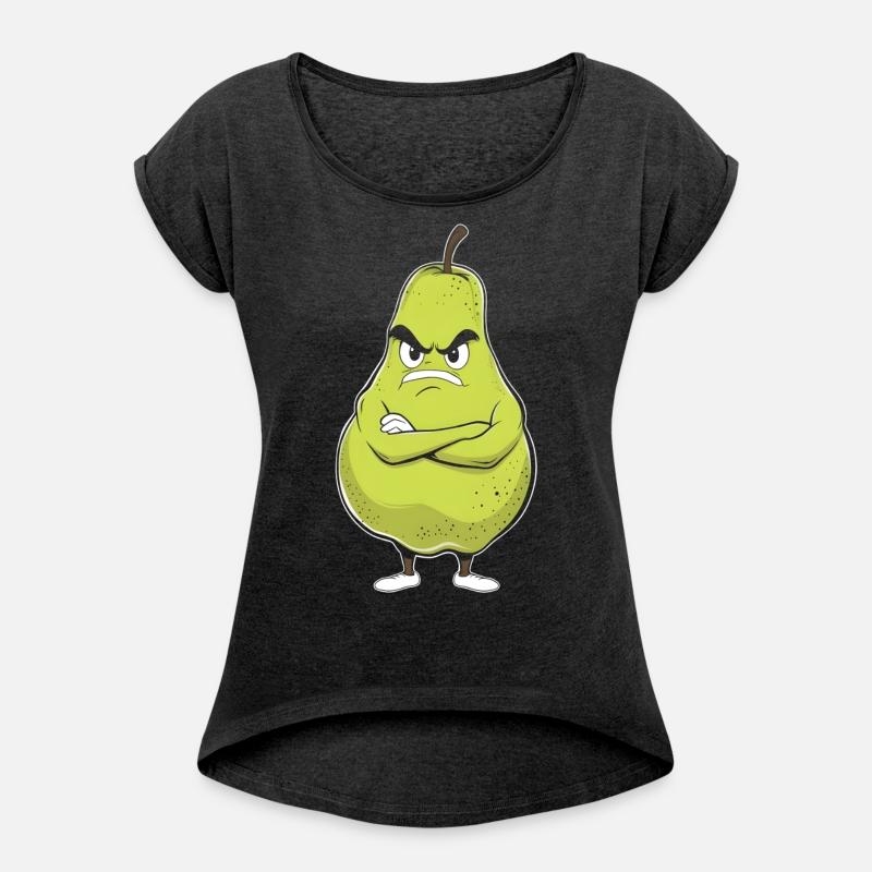 Fruits Looking Angry Pear