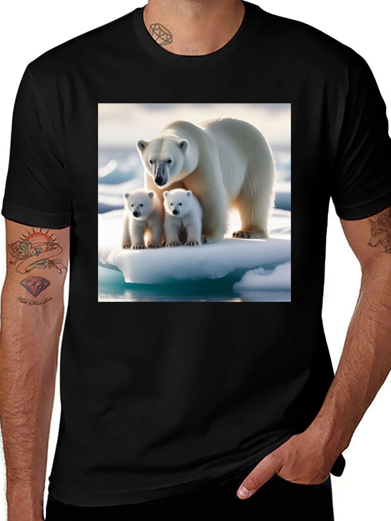 Polar Bear Family Graphic Tee