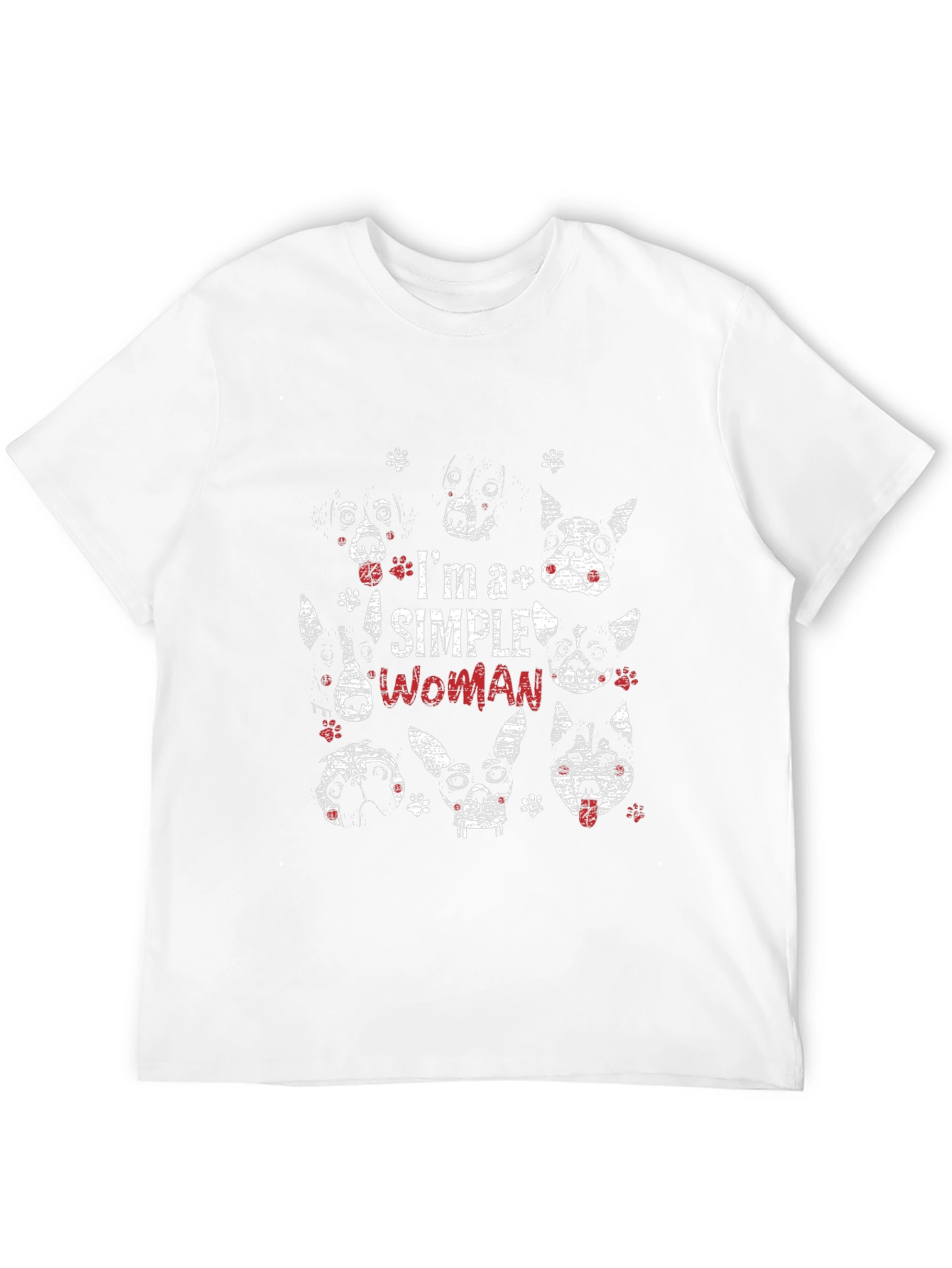 I’m a Simple Woman Dog T-Shirt – Funny Dog Lover Graphic Tee Gift