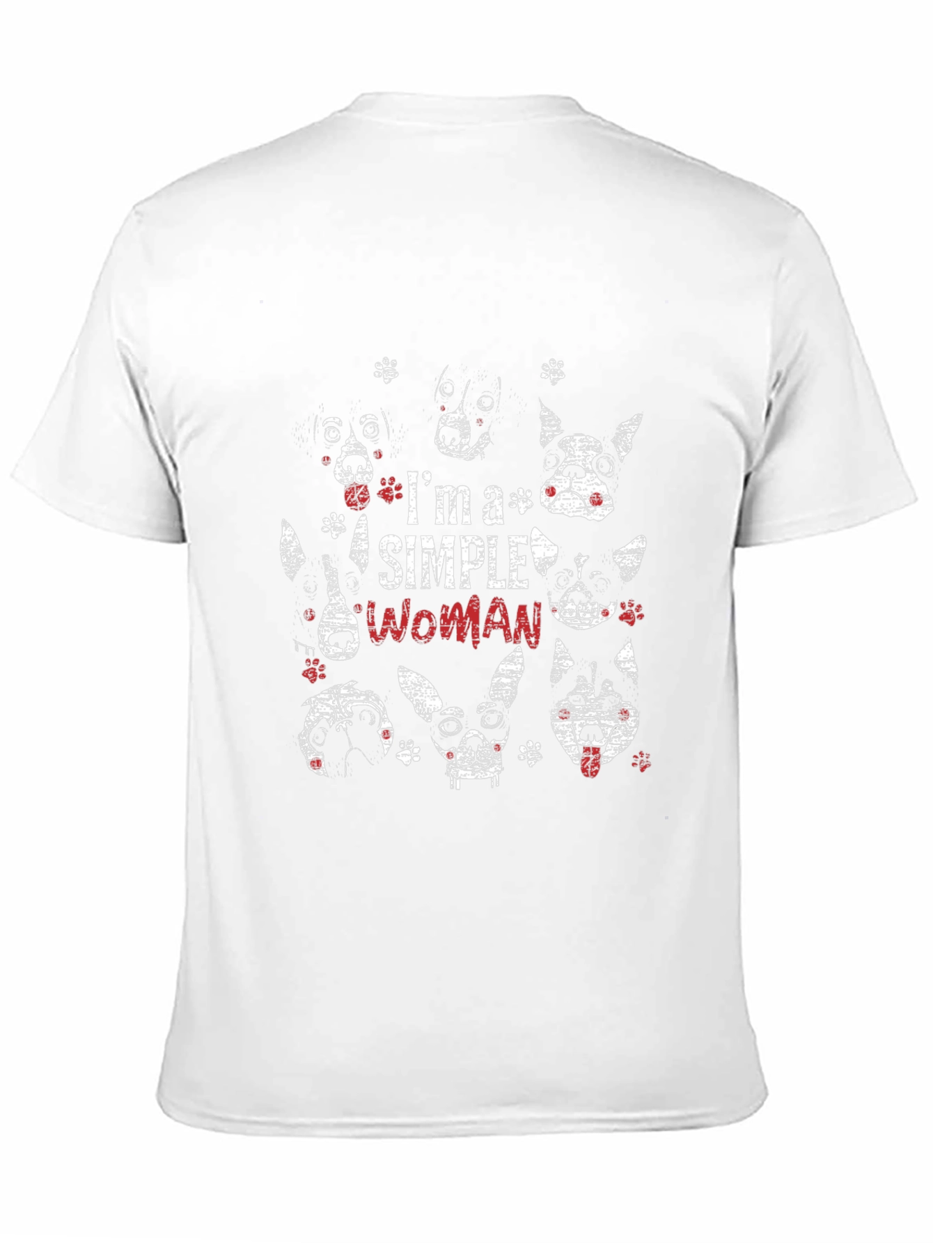 I’m a Simple Woman Dog T-Shirt – Funny Dog Lover Graphic Tee Gift