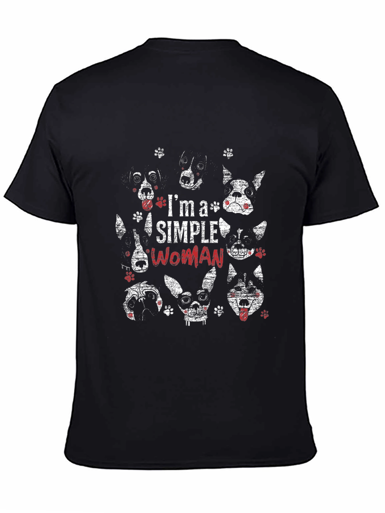 I’m a Simple Woman Dog T-Shirt – Funny Dog Lover Graphic Tee Gift