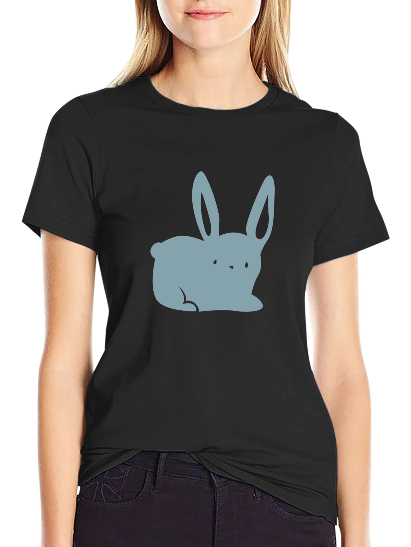 Cute Bunny Graphic Tee - Soft Cotton Blend