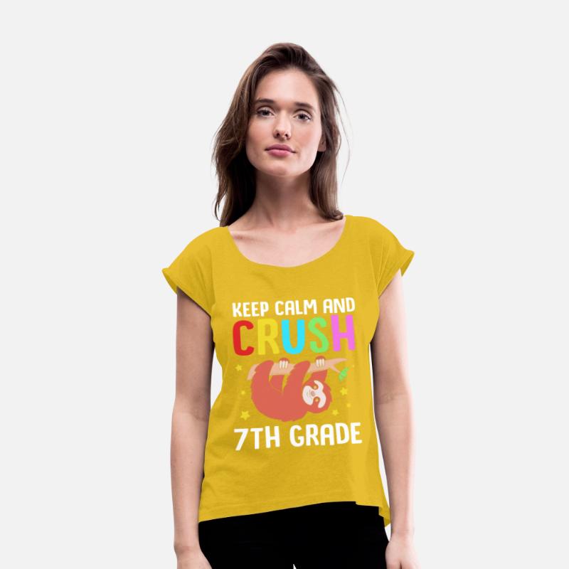 Funny Hanging Sloth Keep Calm And Crush 7th Grade