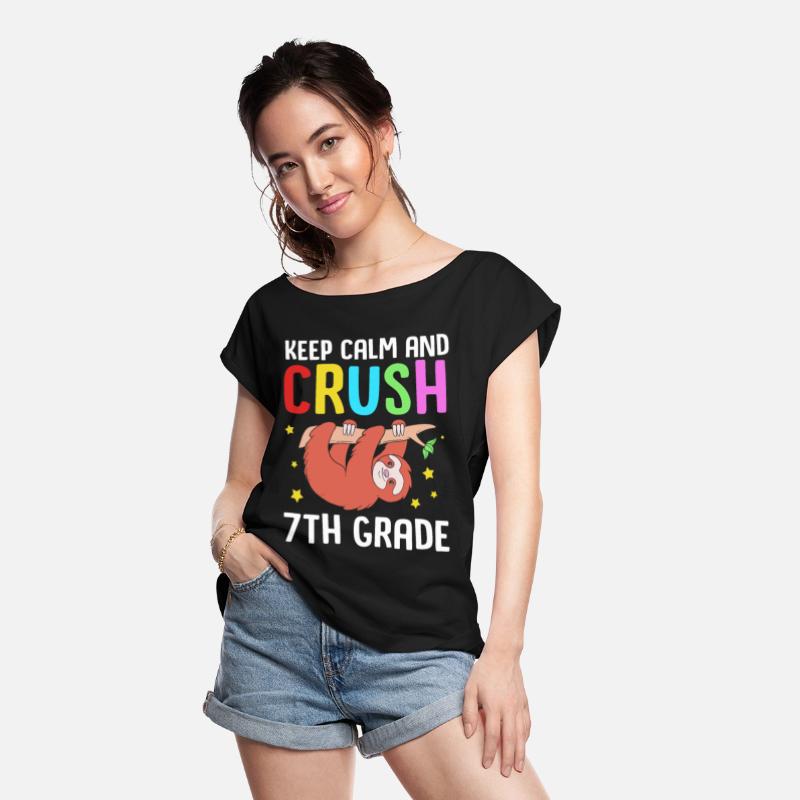 Funny Hanging Sloth Keep Calm And Crush 7th Grade
