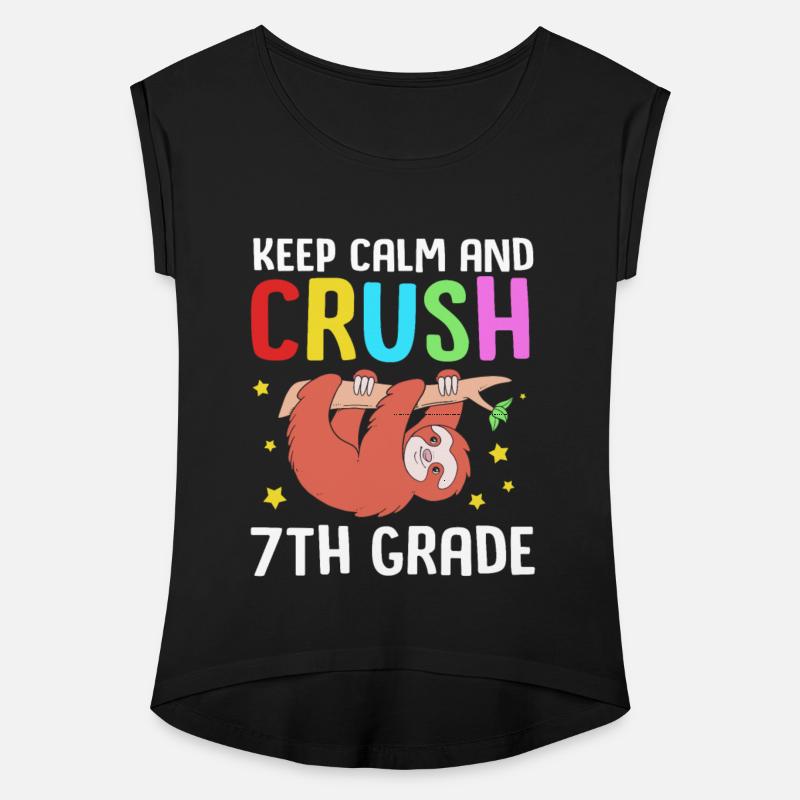 Funny Hanging Sloth Keep Calm And Crush 7th Grade