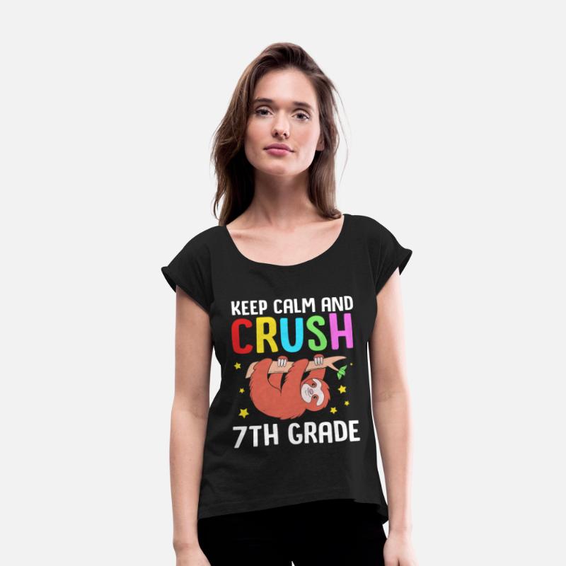 Funny Hanging Sloth Keep Calm And Crush 7th Grade
