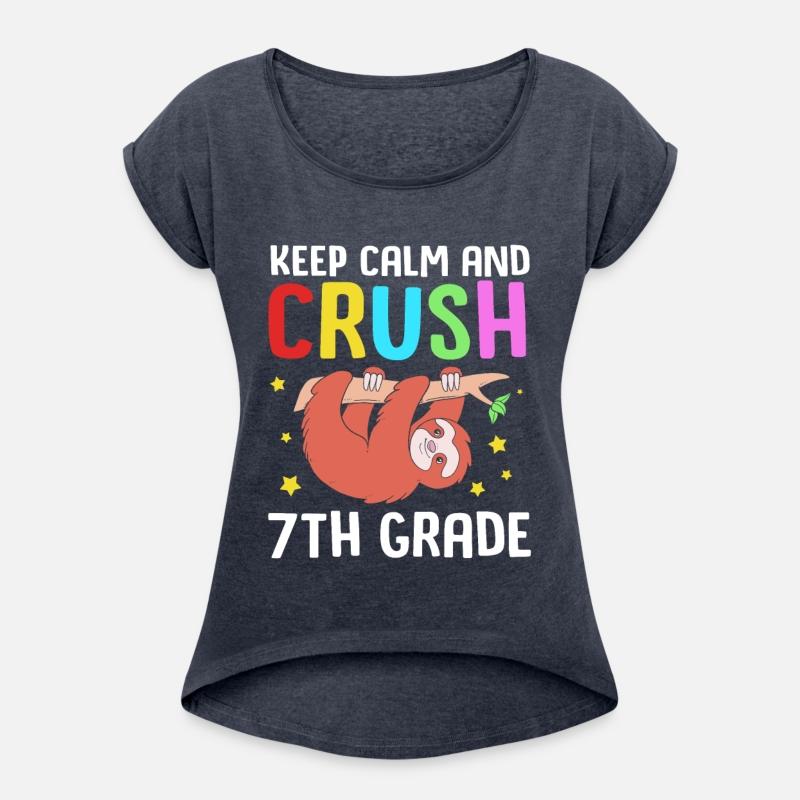 Funny Hanging Sloth Keep Calm And Crush 7th Grade