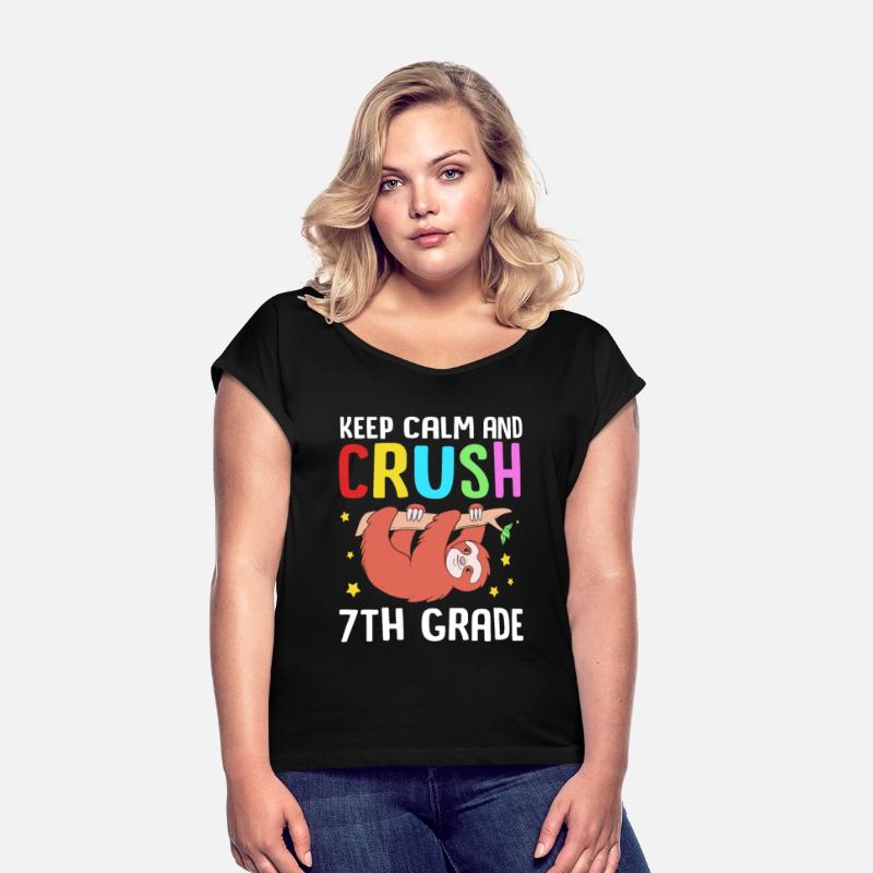Funny Hanging Sloth Keep Calm And Crush 7th Grade