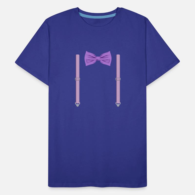 Funny Purple Bow Tie with Suspenders Perfect
