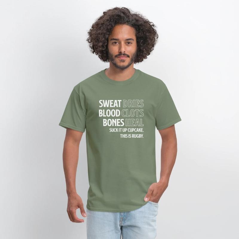 Funny Rugby Sports Lover Gift Sweat Blood Bones