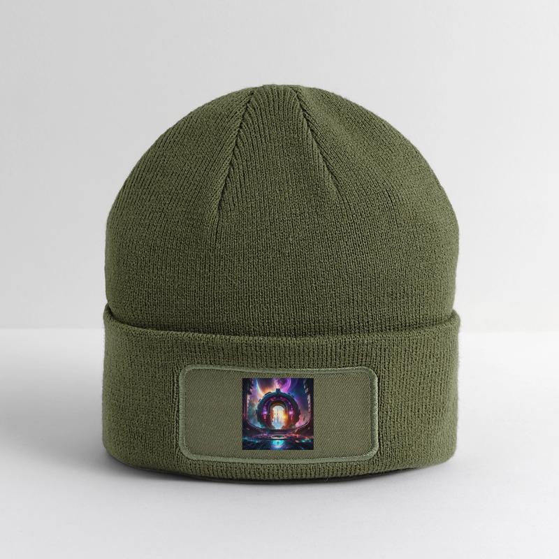 Future Portal Space Gateway with Cosmic Sky