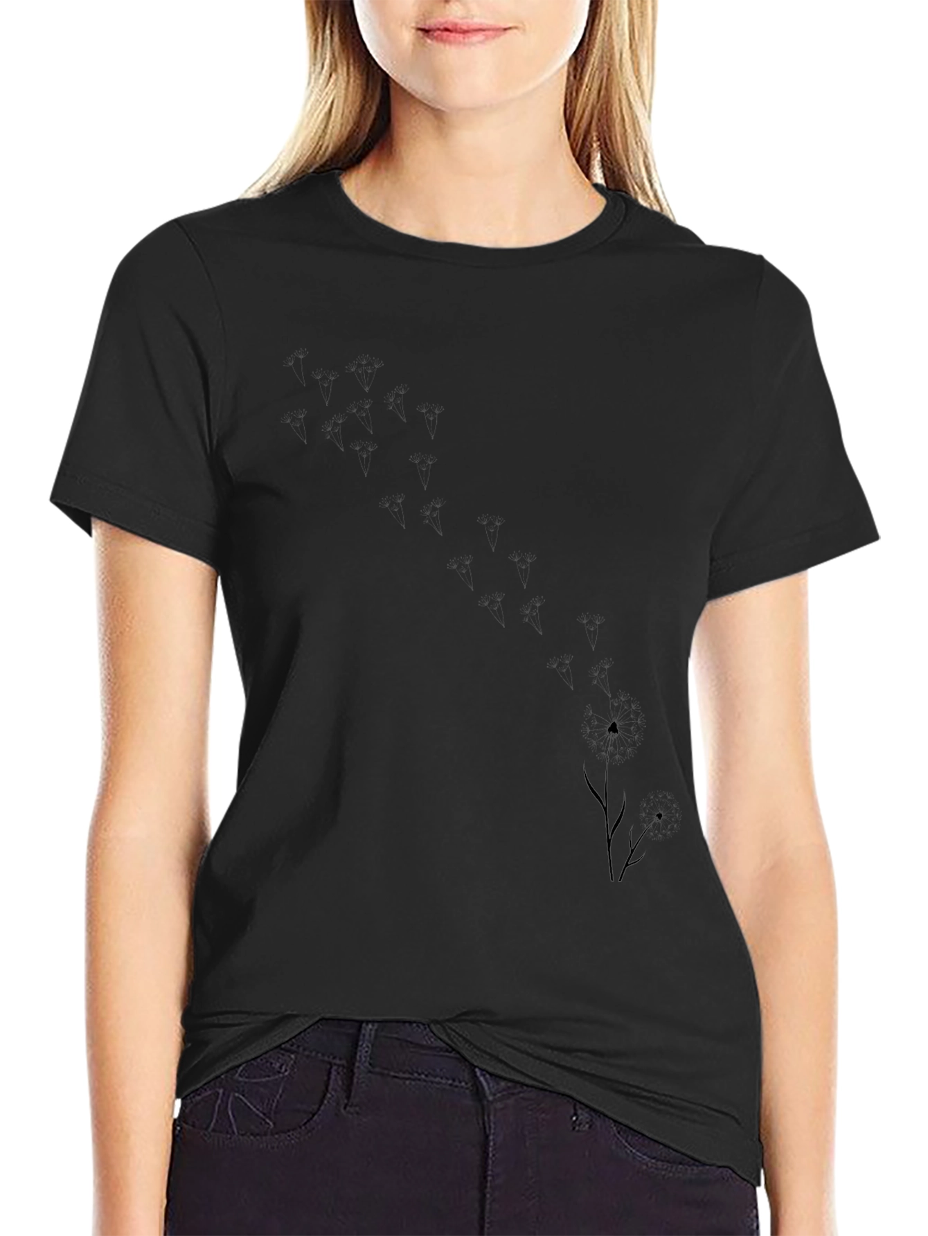 Basic Black Short Sleeve Crew Neck T-Shirt