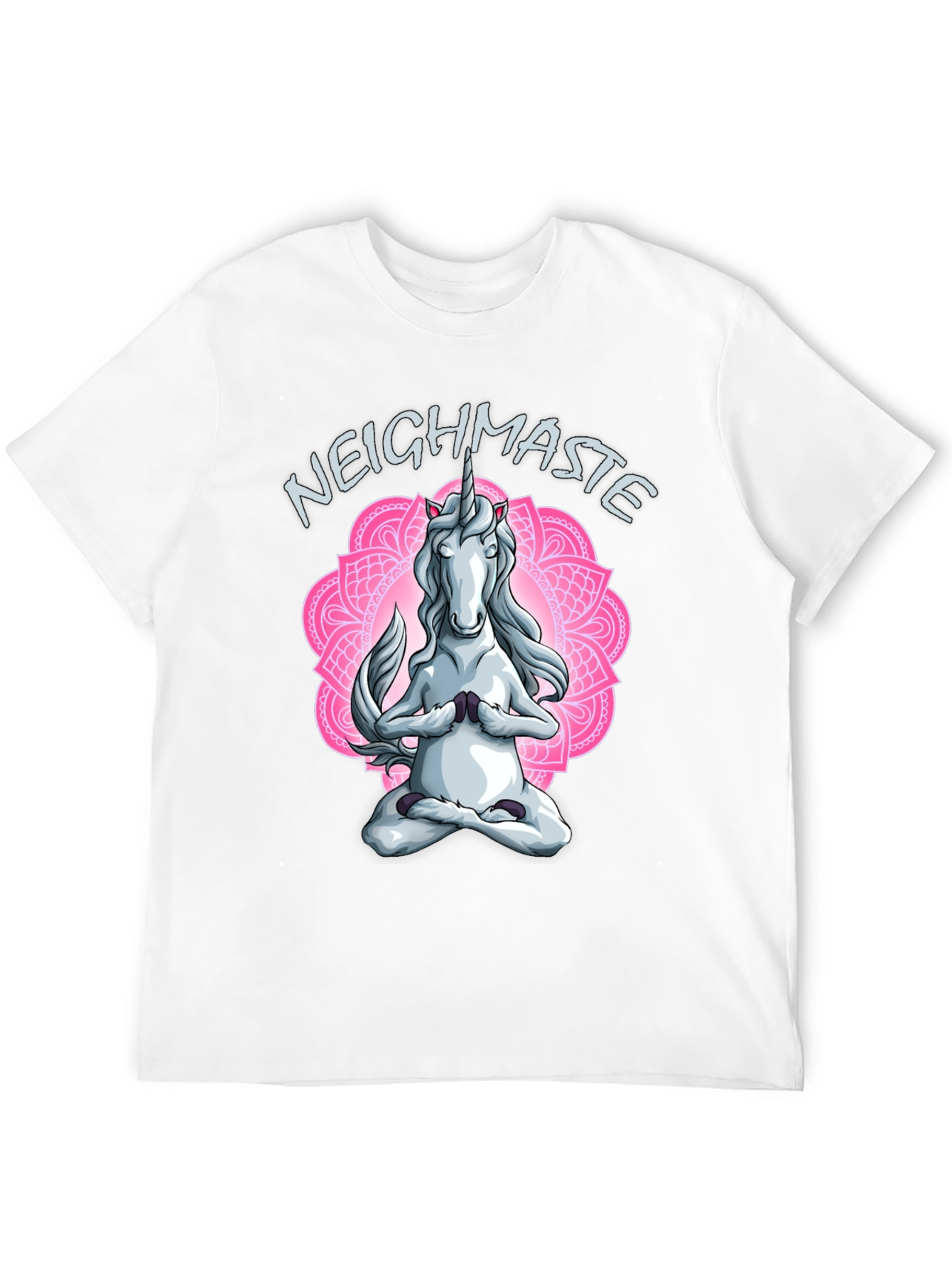 Unicorn Neighmaste Yoga Black T-Shirt