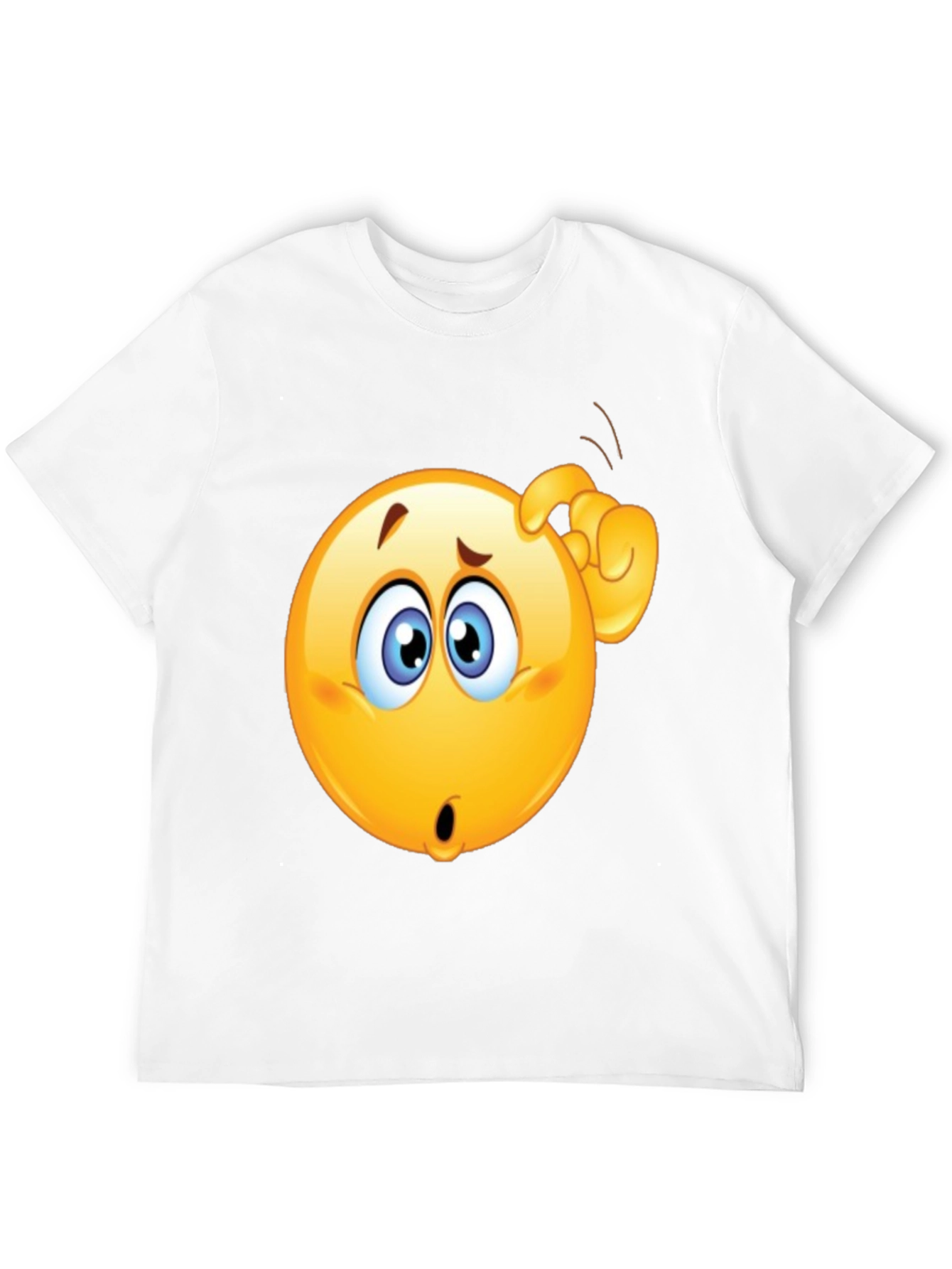 Confused Emoji T-Shirt - Black Cotton Tee