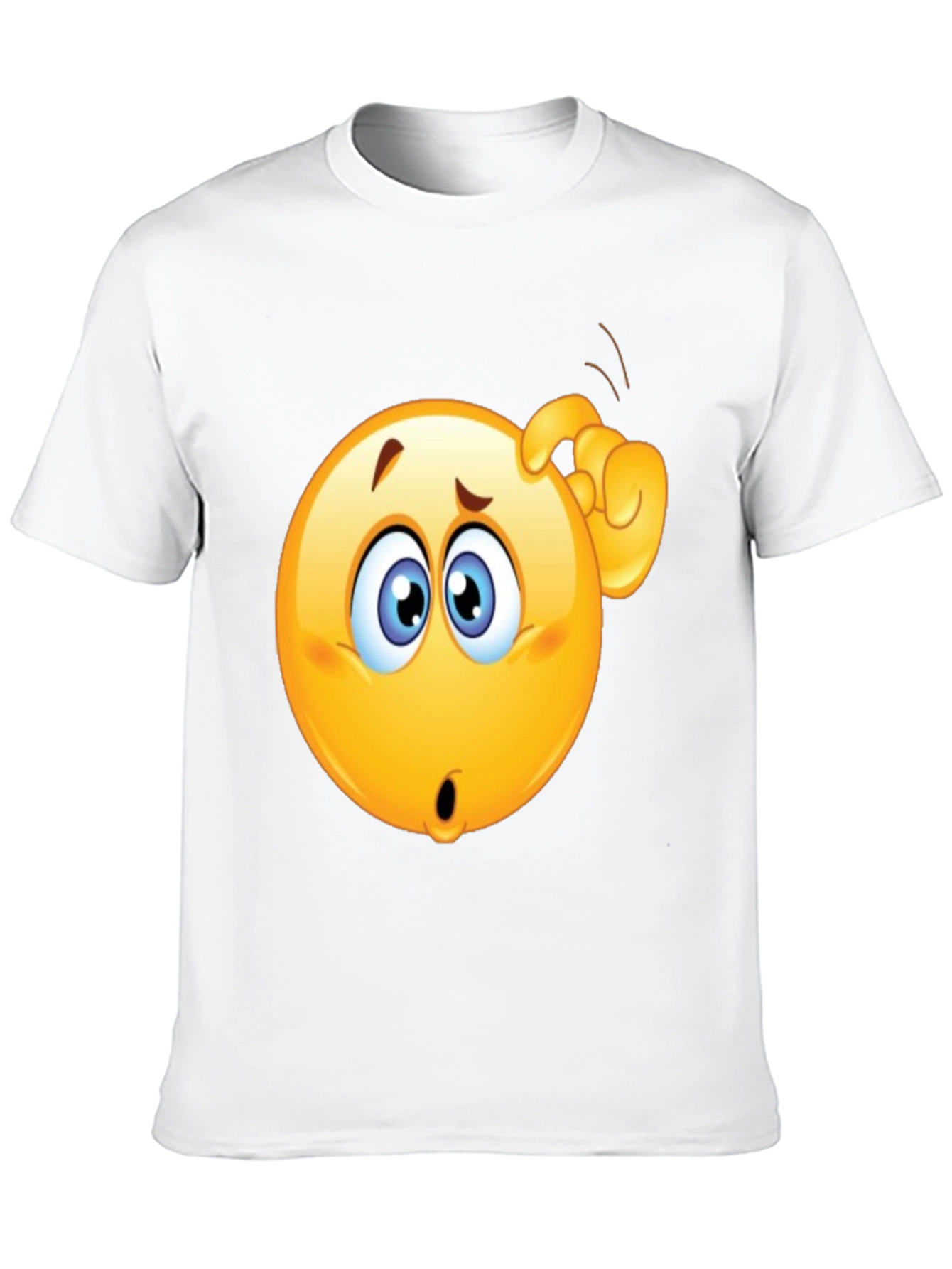 Confused Emoji T-Shirt - Black Cotton Tee