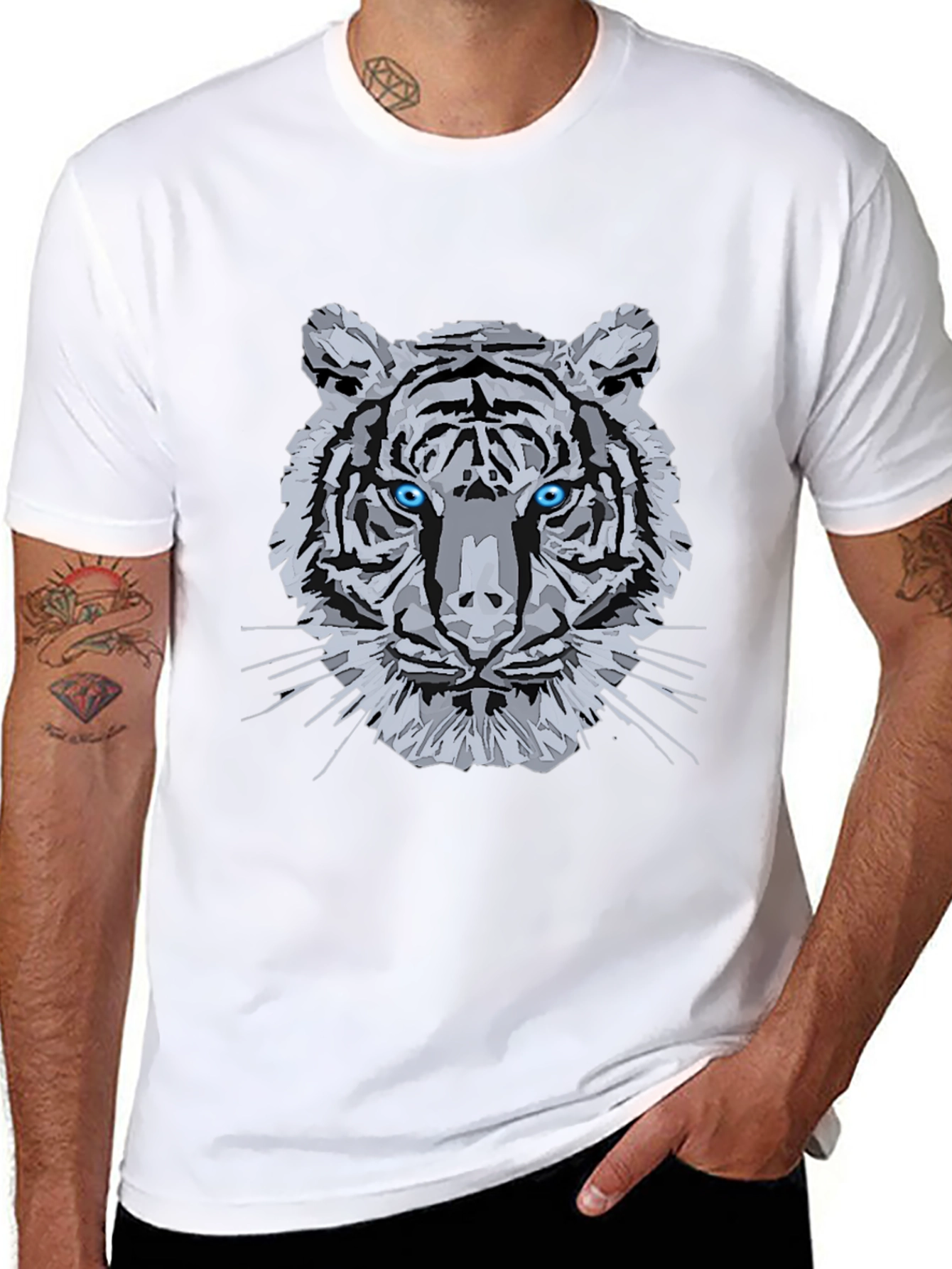 Cool Tiger Graphic Black T-Shirt