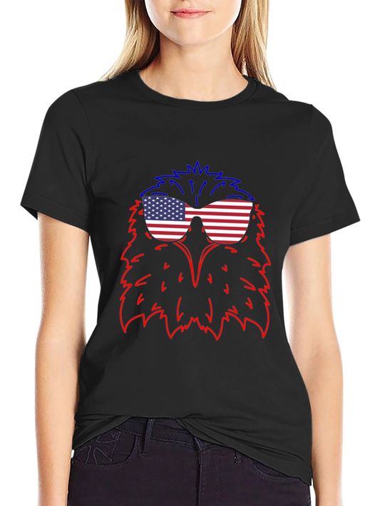 Eagle USA Flag Sunglasses T-Shirt - Patriotic Style