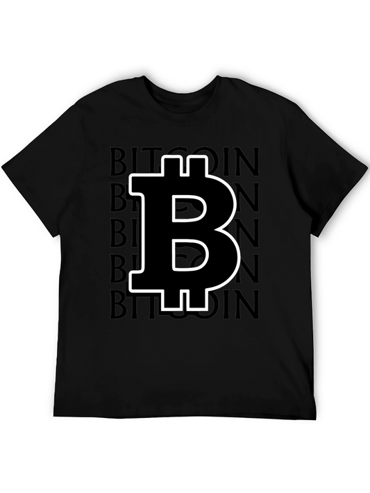 Bitcoin Crypto Currency Black Graphic T-Shirt