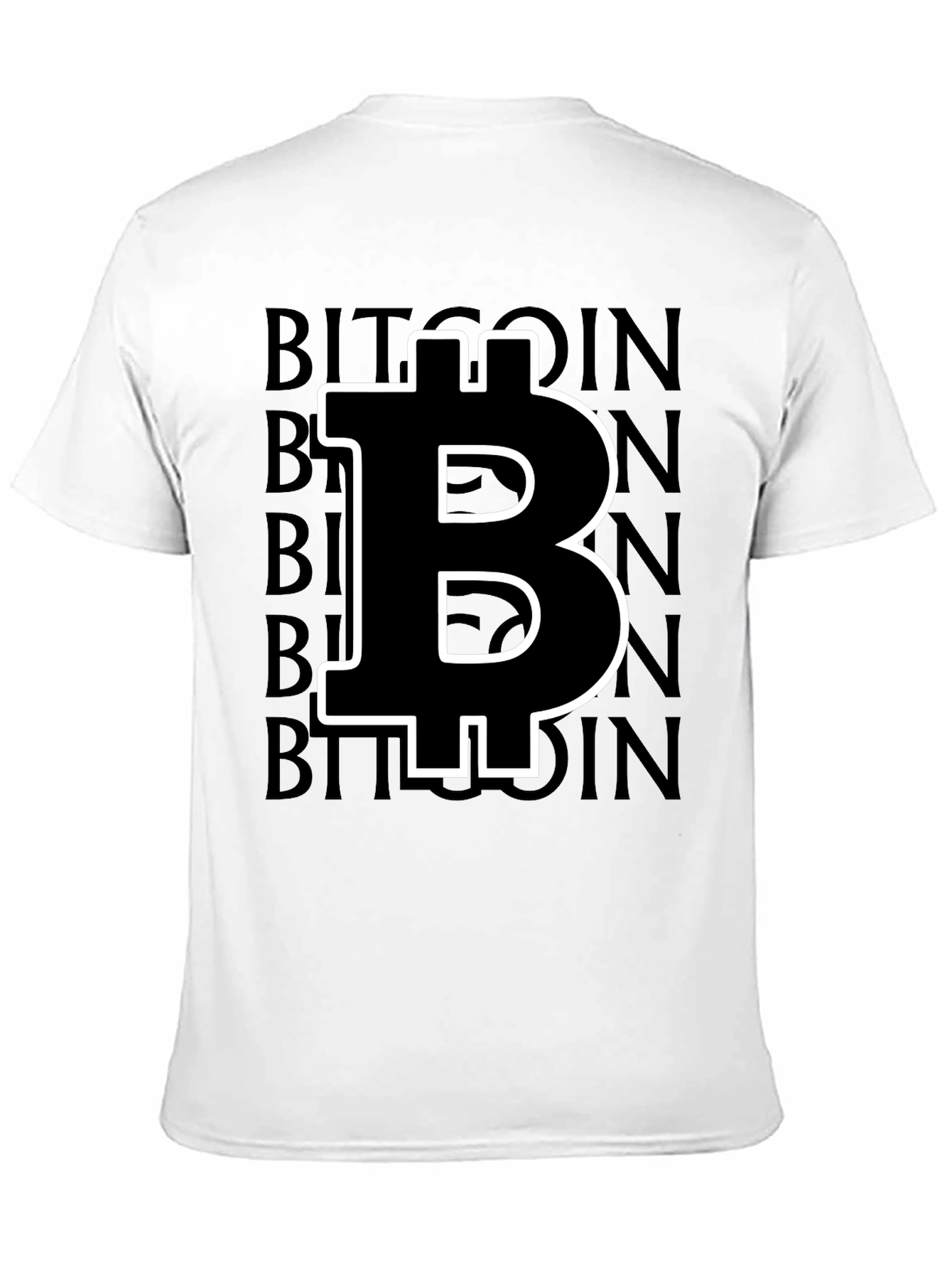 Bitcoin Crypto Currency Black Graphic T-Shirt