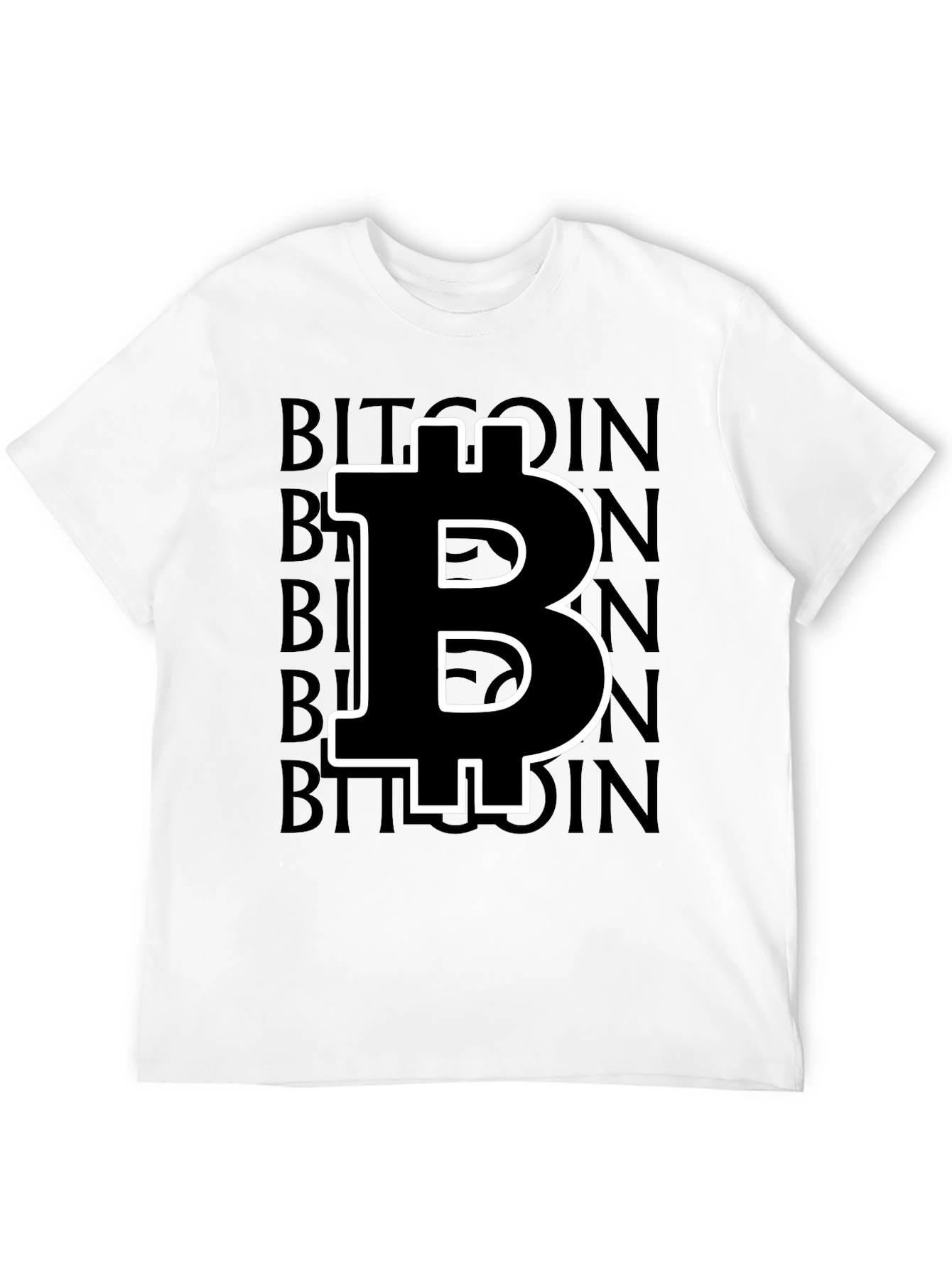 Bitcoin Crypto Currency Black Graphic T-Shirt