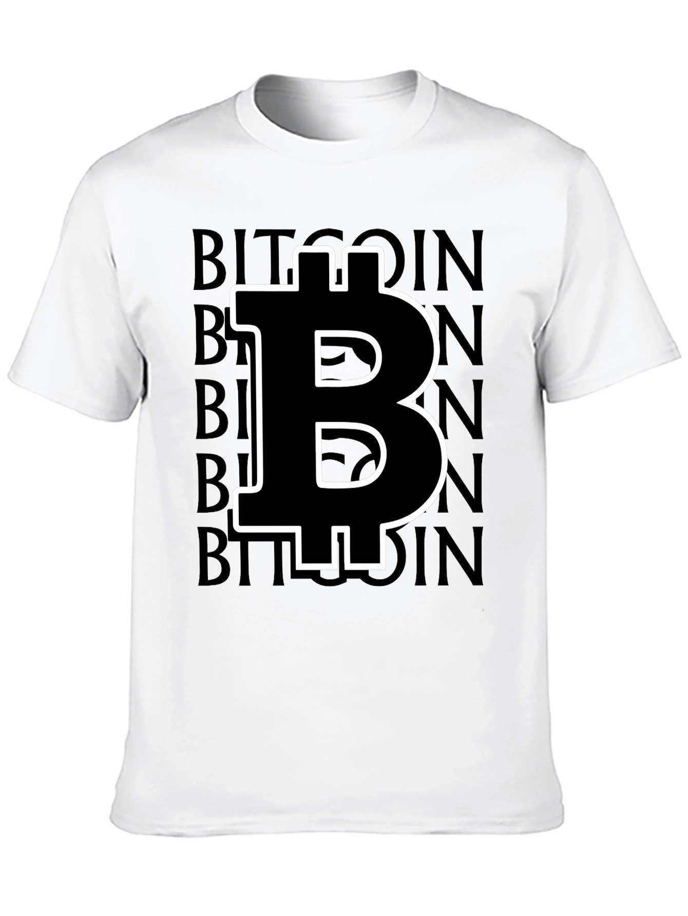 Bitcoin Crypto Currency Black Graphic T-Shirt