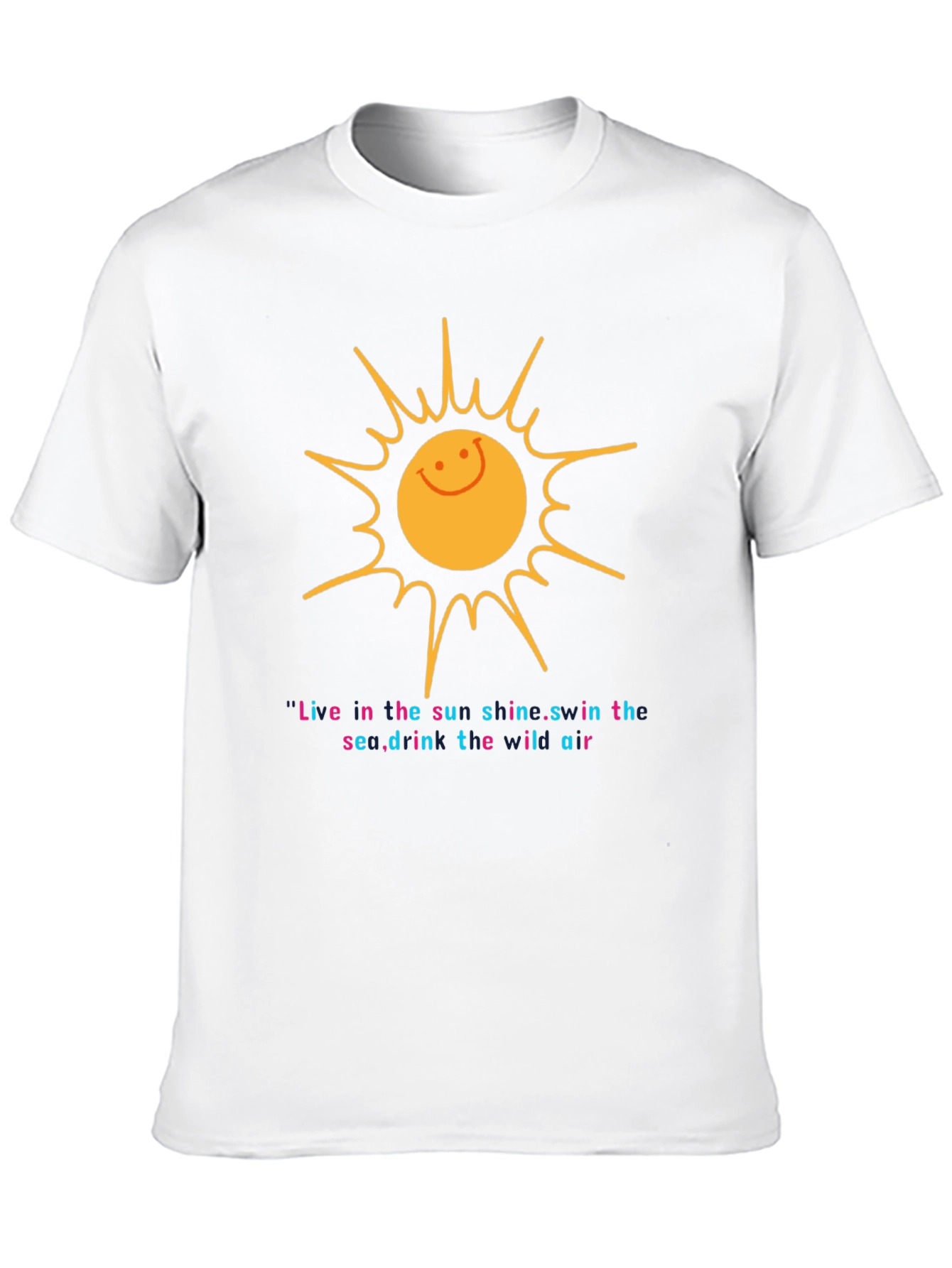 Smiling Sun Graphic T-Shirt - Unisex Black Tee