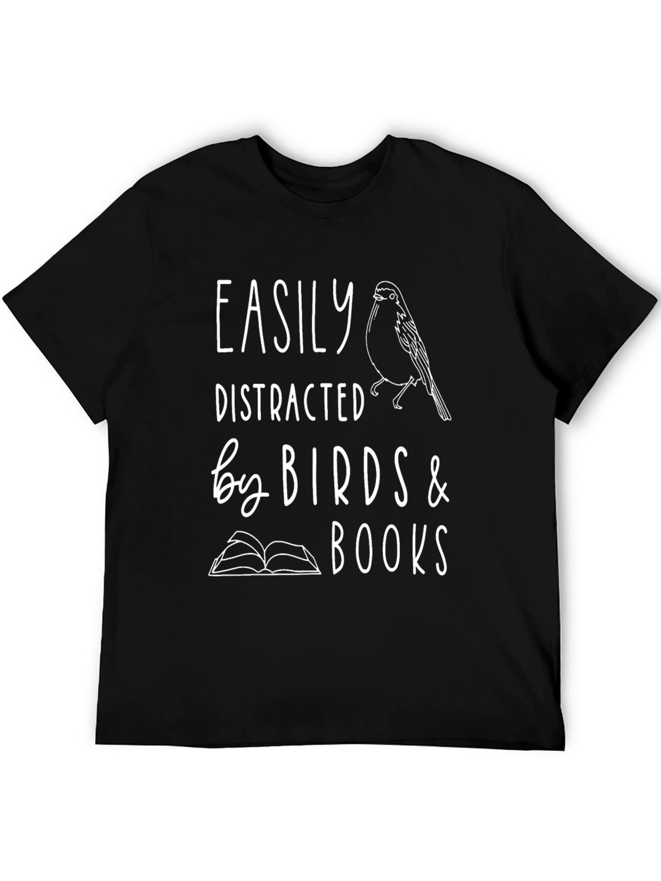 Easily Distracted by Birds & Books T-Shirt