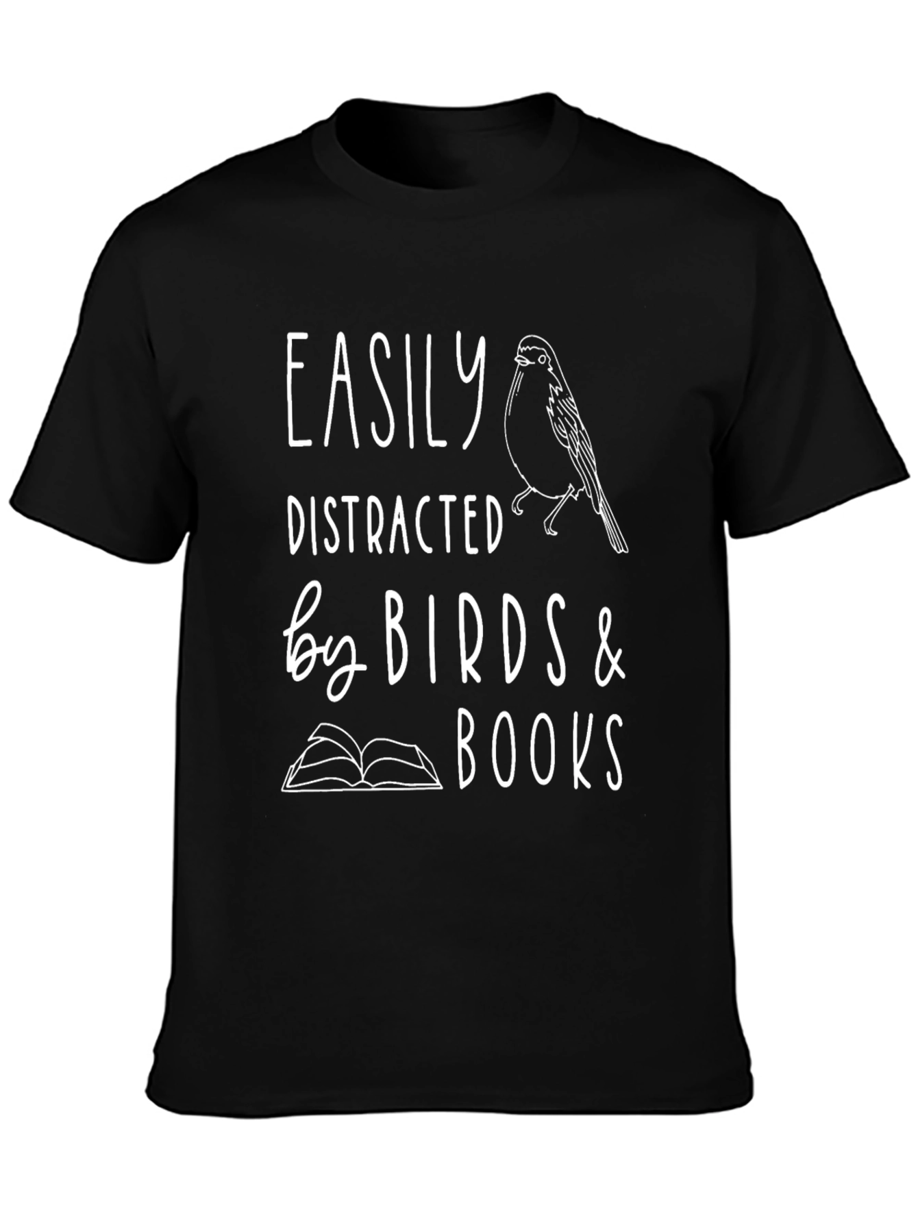 Easily Distracted by Birds & Books T-Shirt