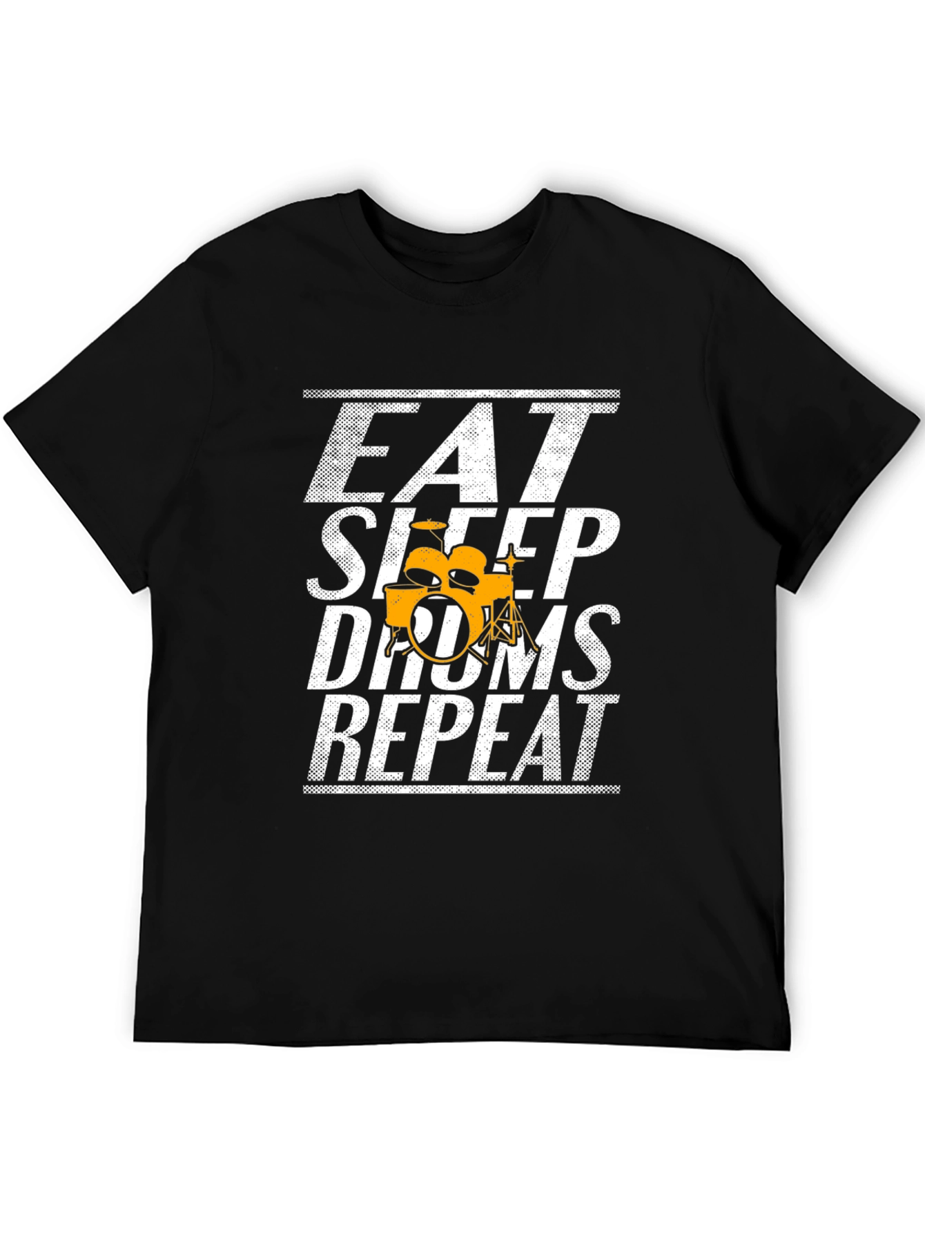Eat Sleep Drums Repeat Black Graphic Tee