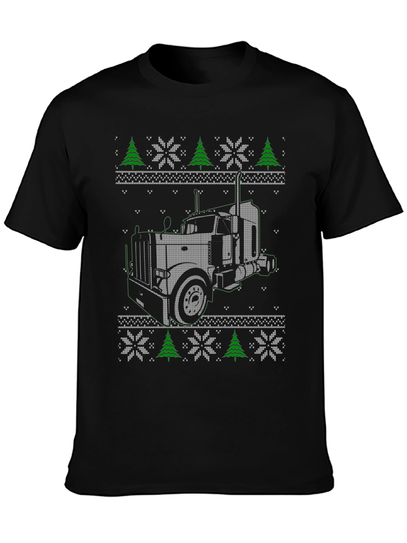 Truck Christmas Pattern T-Shirt