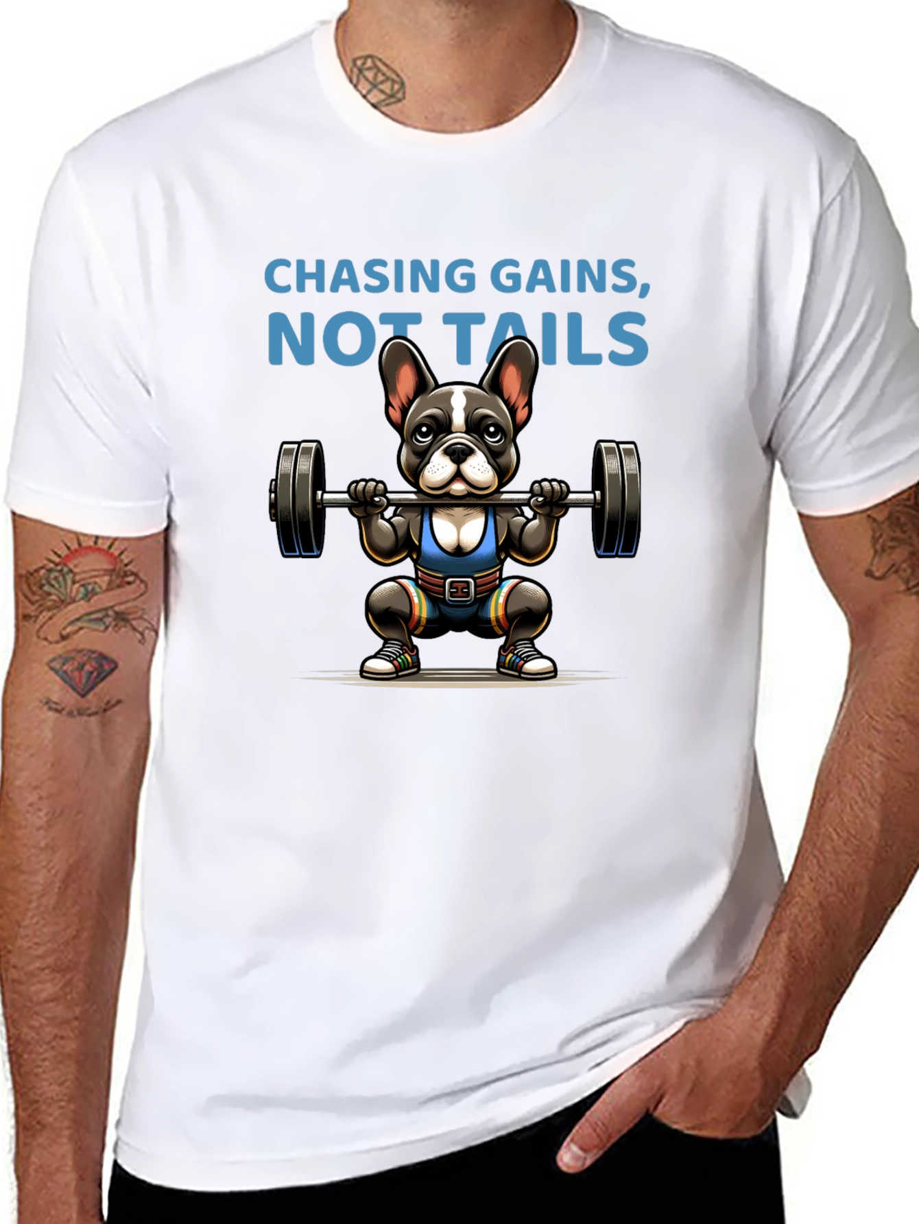 Chasing Gains Dog Graphic T-Shirt