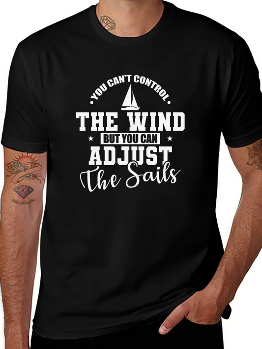 Adjust the Sails T-Shirt Black Graphic Tee
