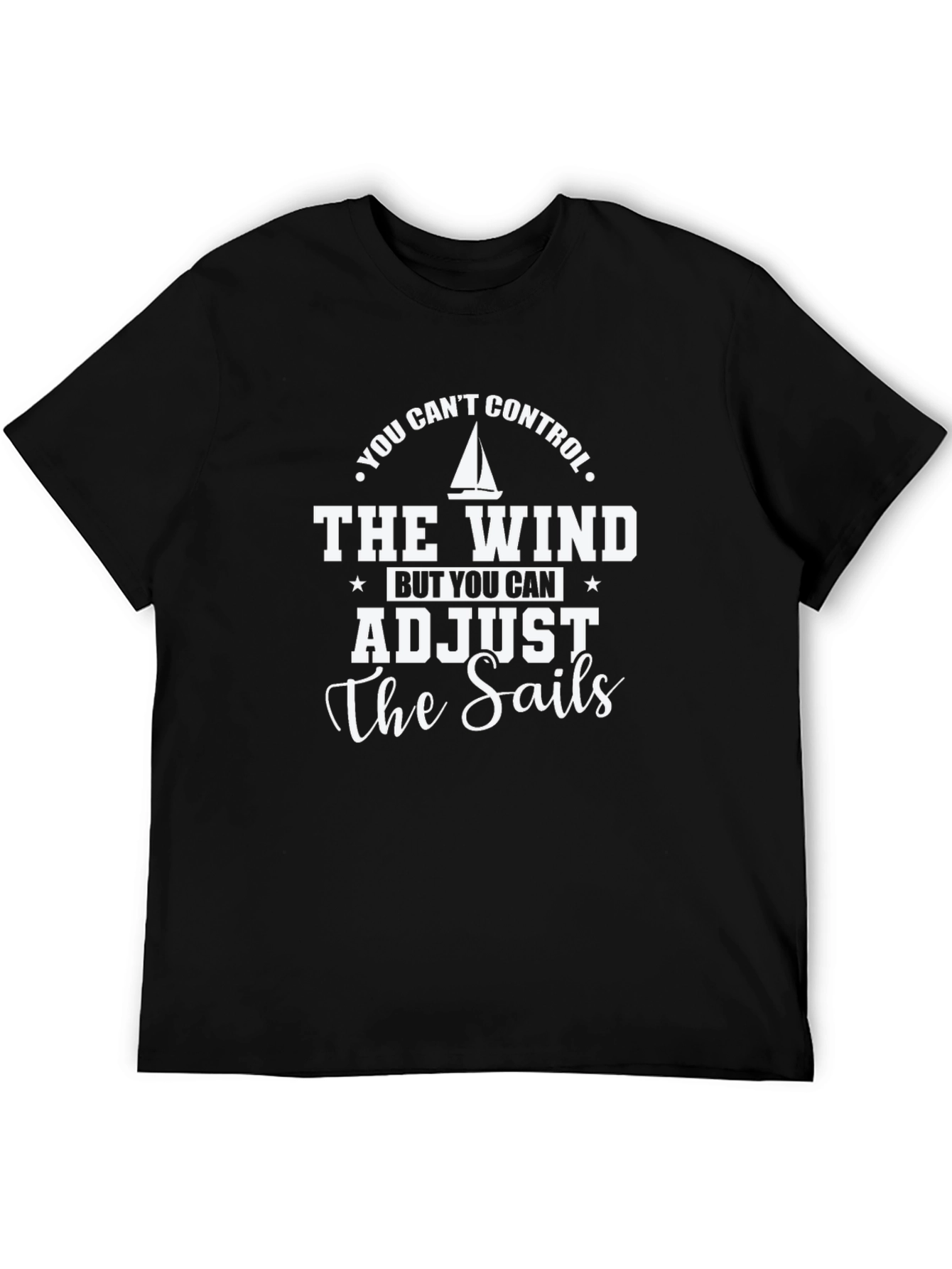 Adjust the Sails T-Shirt Black Graphic Tee