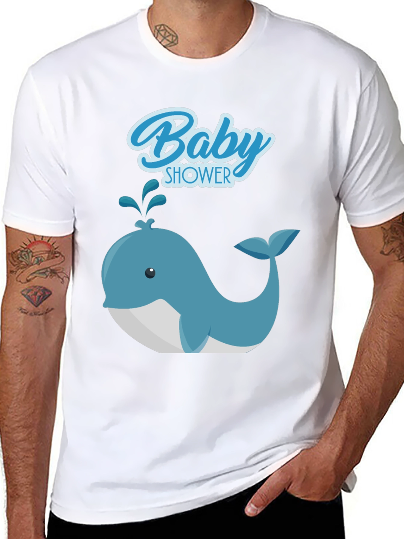 Baby Shower Whale Graphic Tee - Soft Cotton T-Shirt