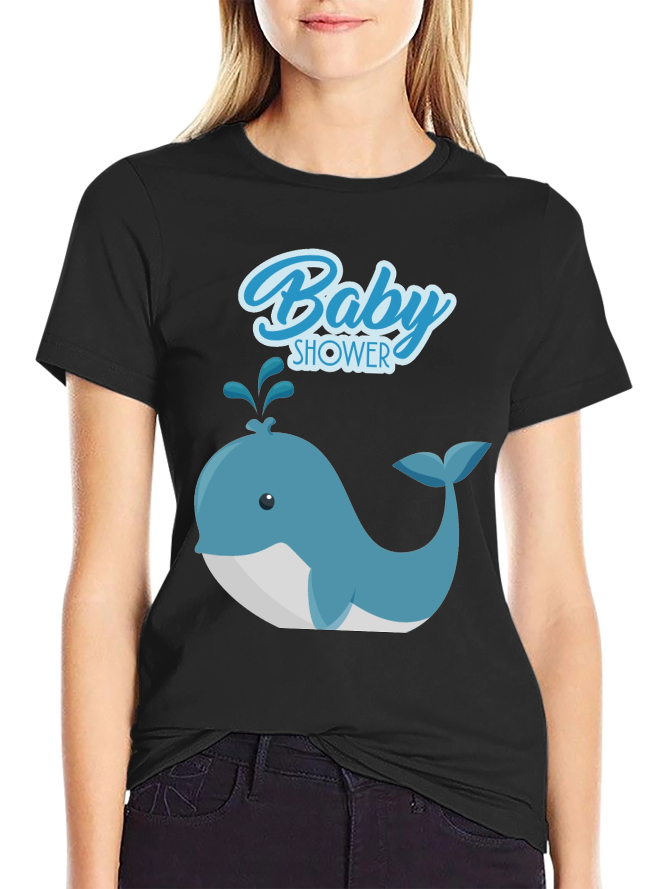 Baby Shower Whale Graphic Tee - Soft Cotton T-Shirt