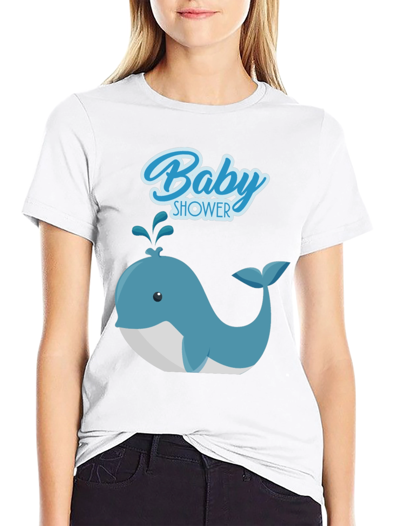 Baby Shower Whale Graphic Tee - Soft Cotton T-Shirt