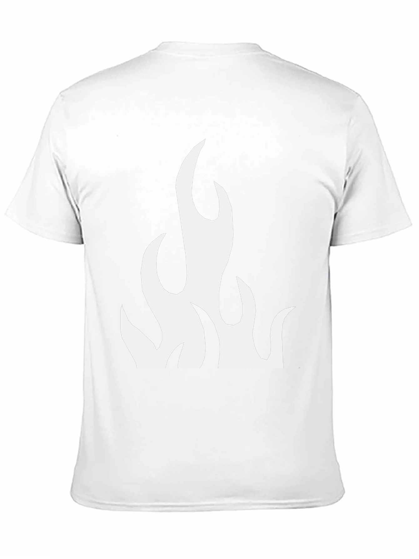 Black T-Shirt with Flame Graphic