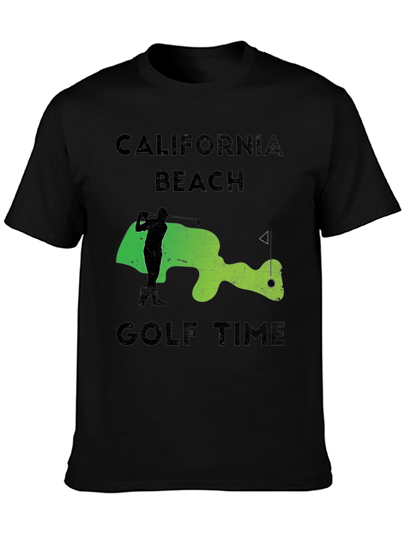 California Beach Golf Time Graphic Tee