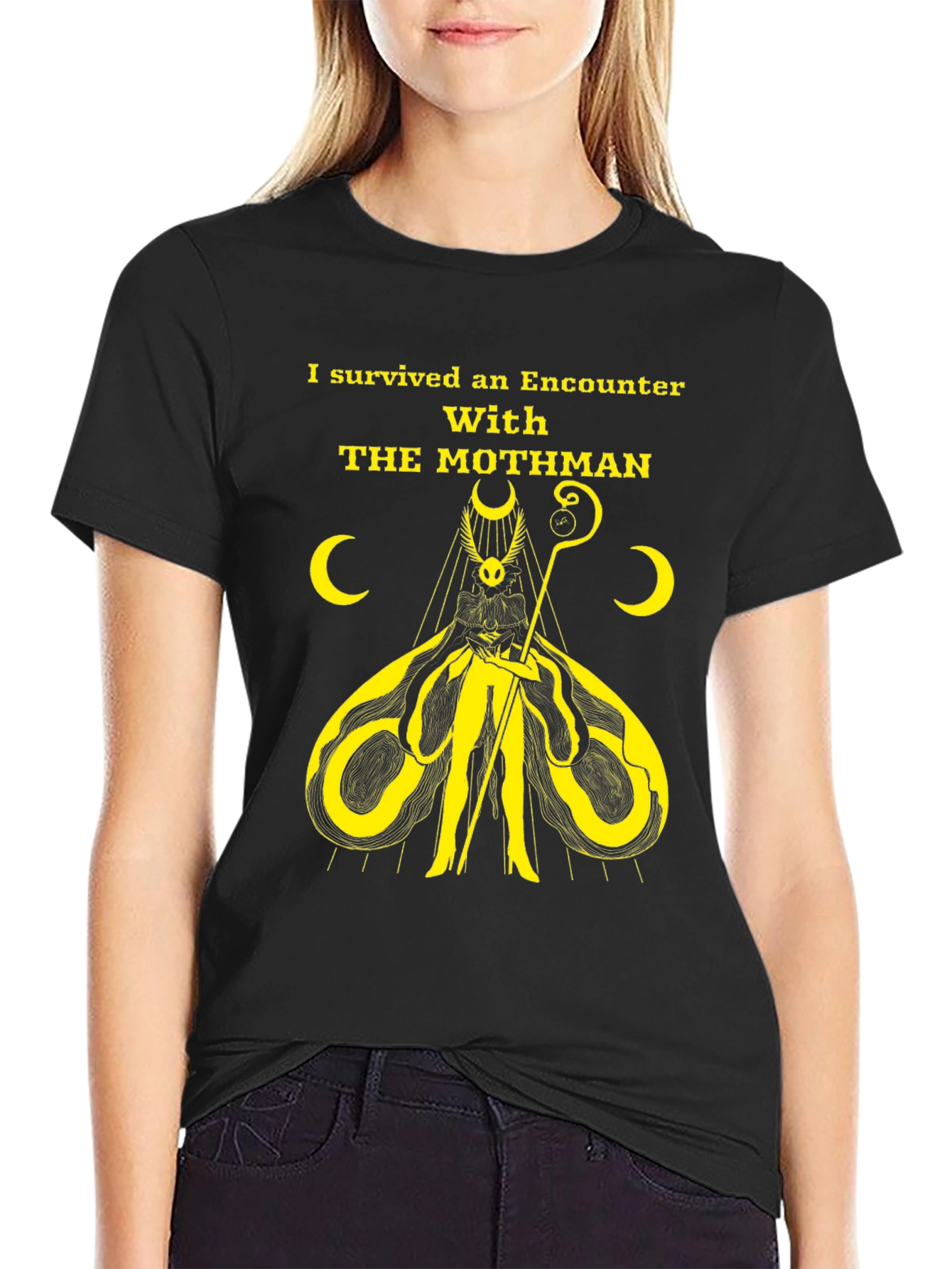 Mothman Encounter Survivor Graphic Tee