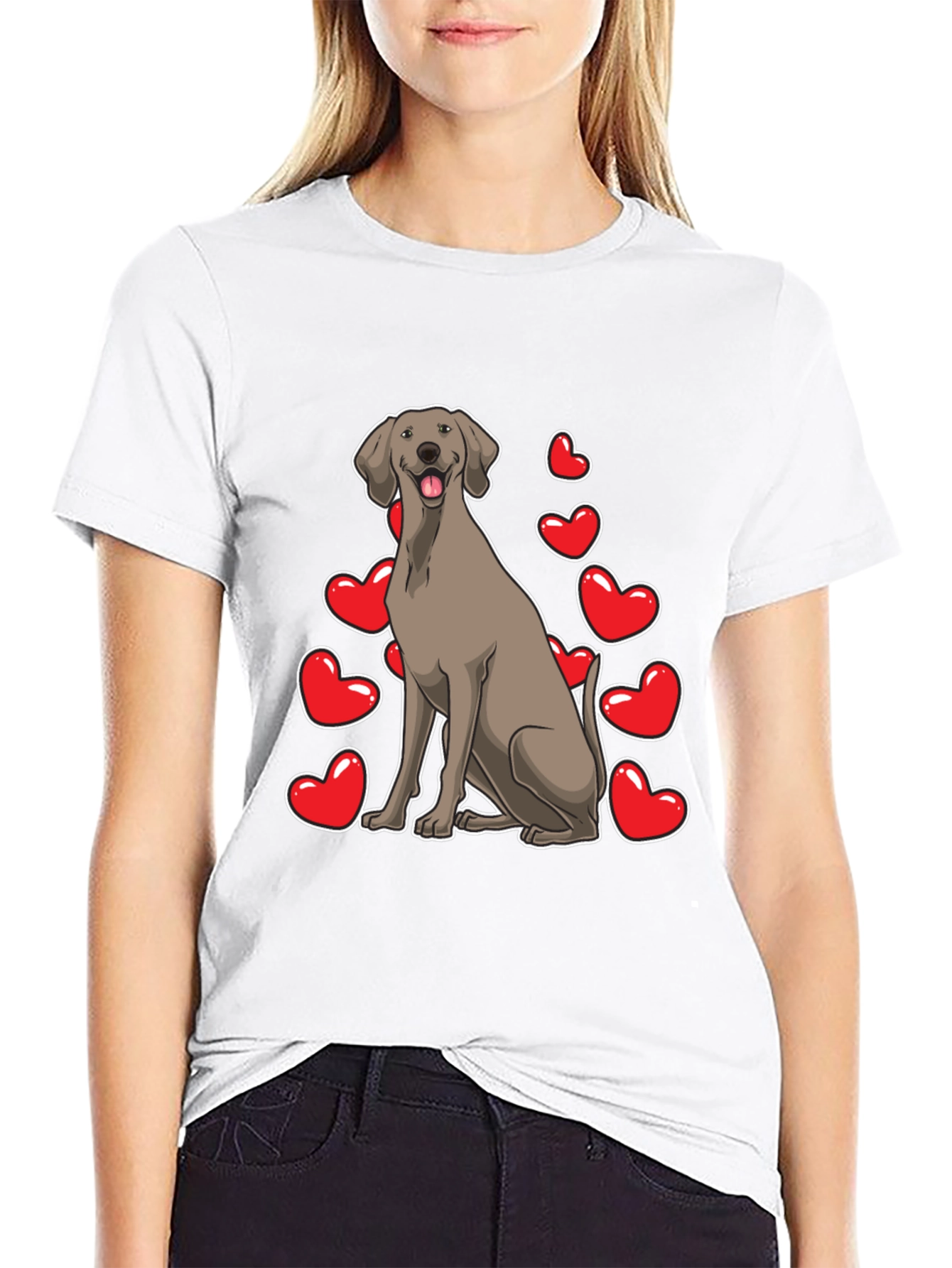 Cute Dog Hearts T-Shirt – Adorable Dog Lover Graphic Tee Gift