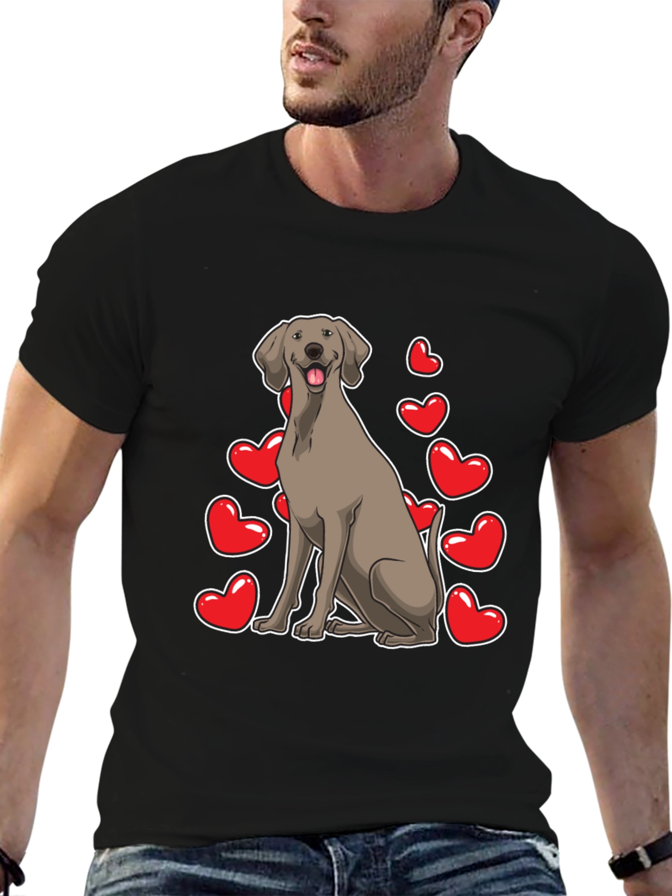 Cute Dog Hearts T-Shirt – Adorable Dog Lover Graphic Tee Gift