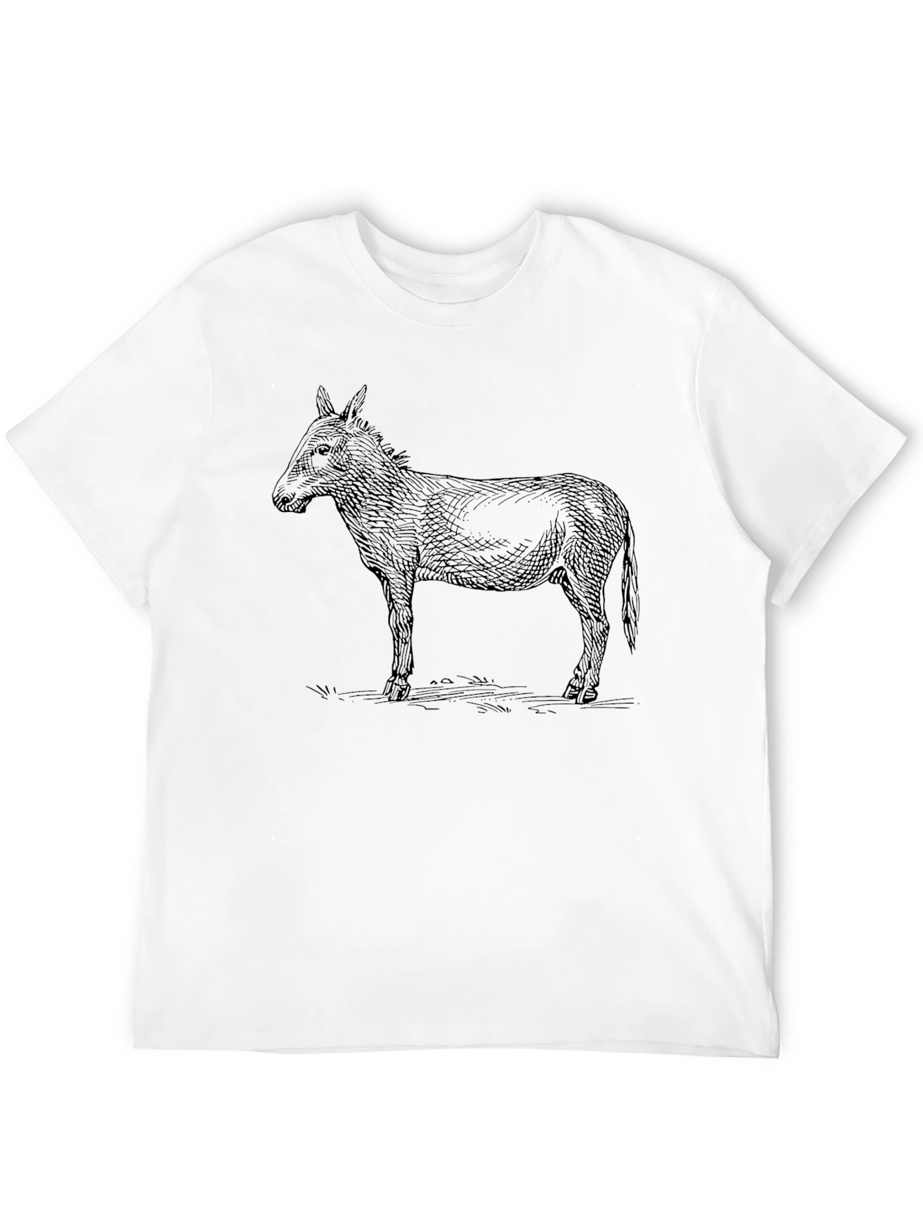 Donkey Outline Graphic Tee - Black