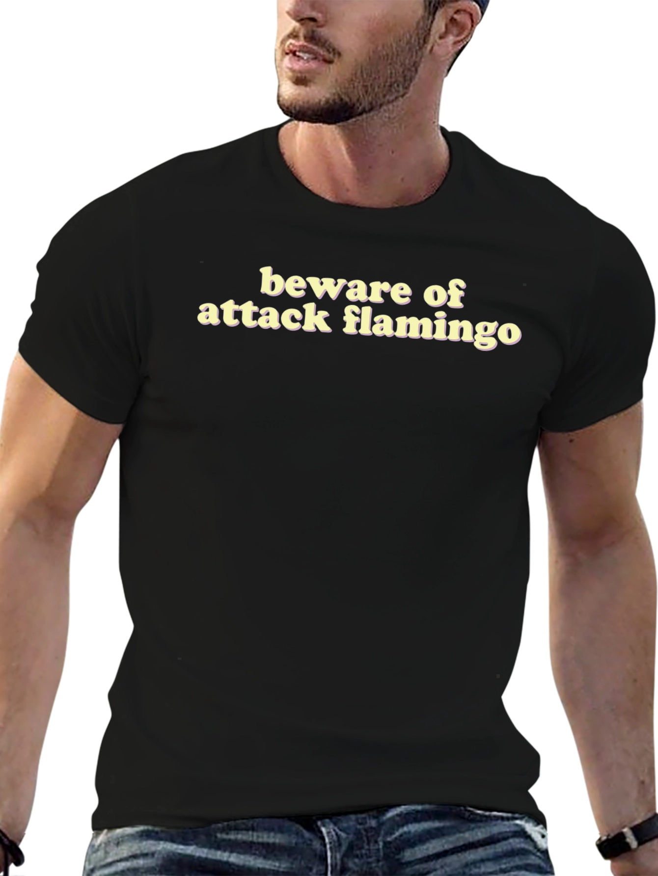 Beware of Attack Flamingo T-Shirt