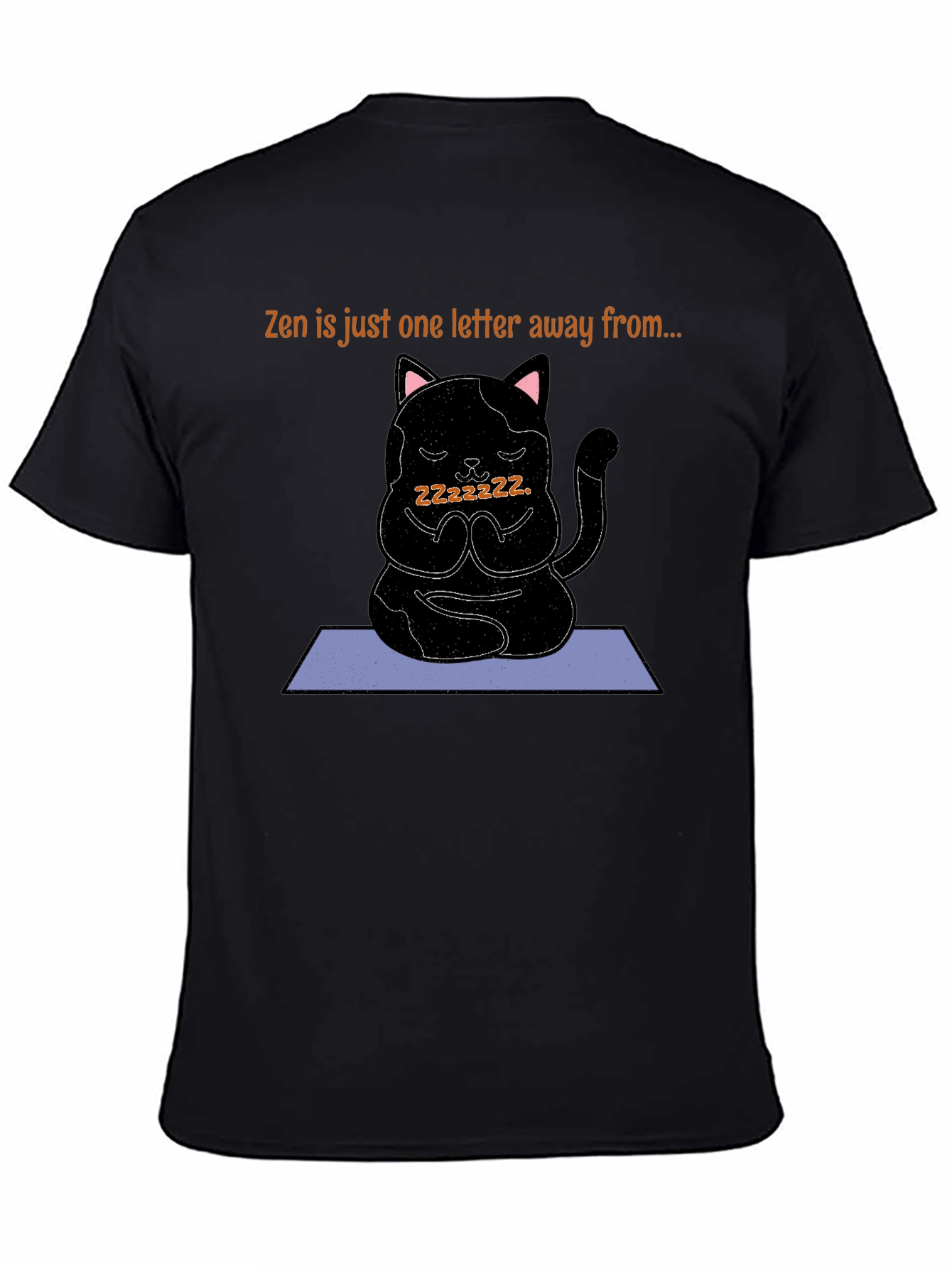 Zen Cat Nap T-Shirt - Meditating Kitten Tee