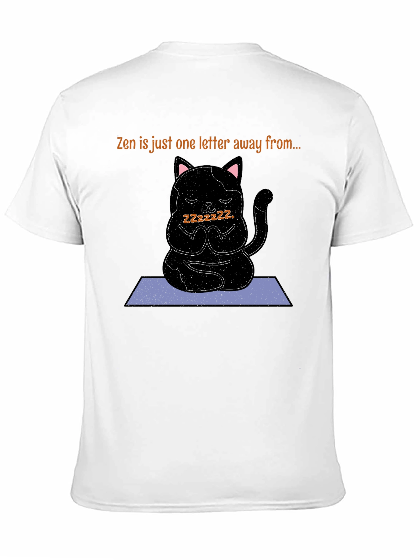 Zen Cat Nap T-Shirt - Meditating Kitten Tee
