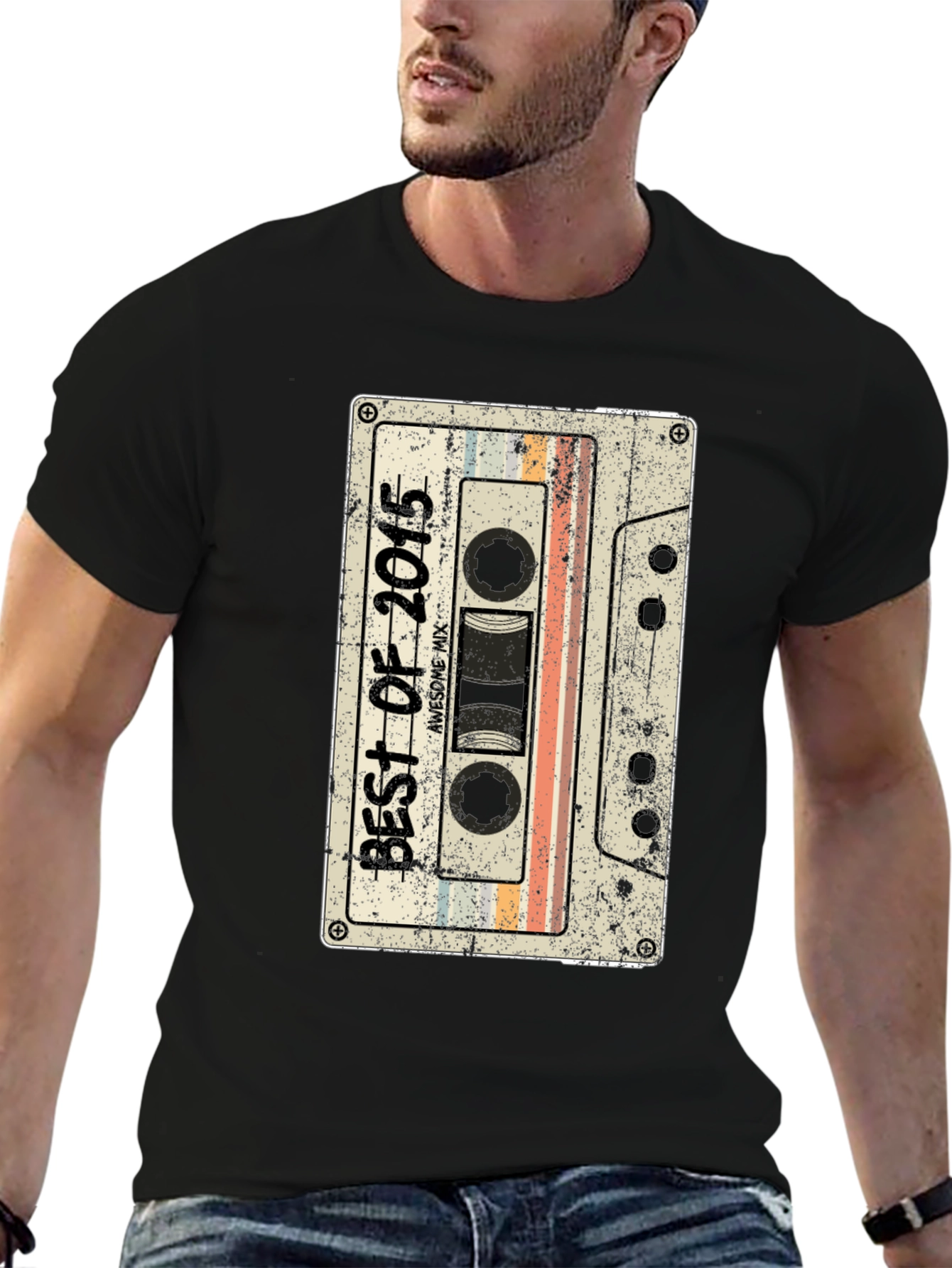 Retro Best of 2015 Cassette Tape Graphic T-Shirt