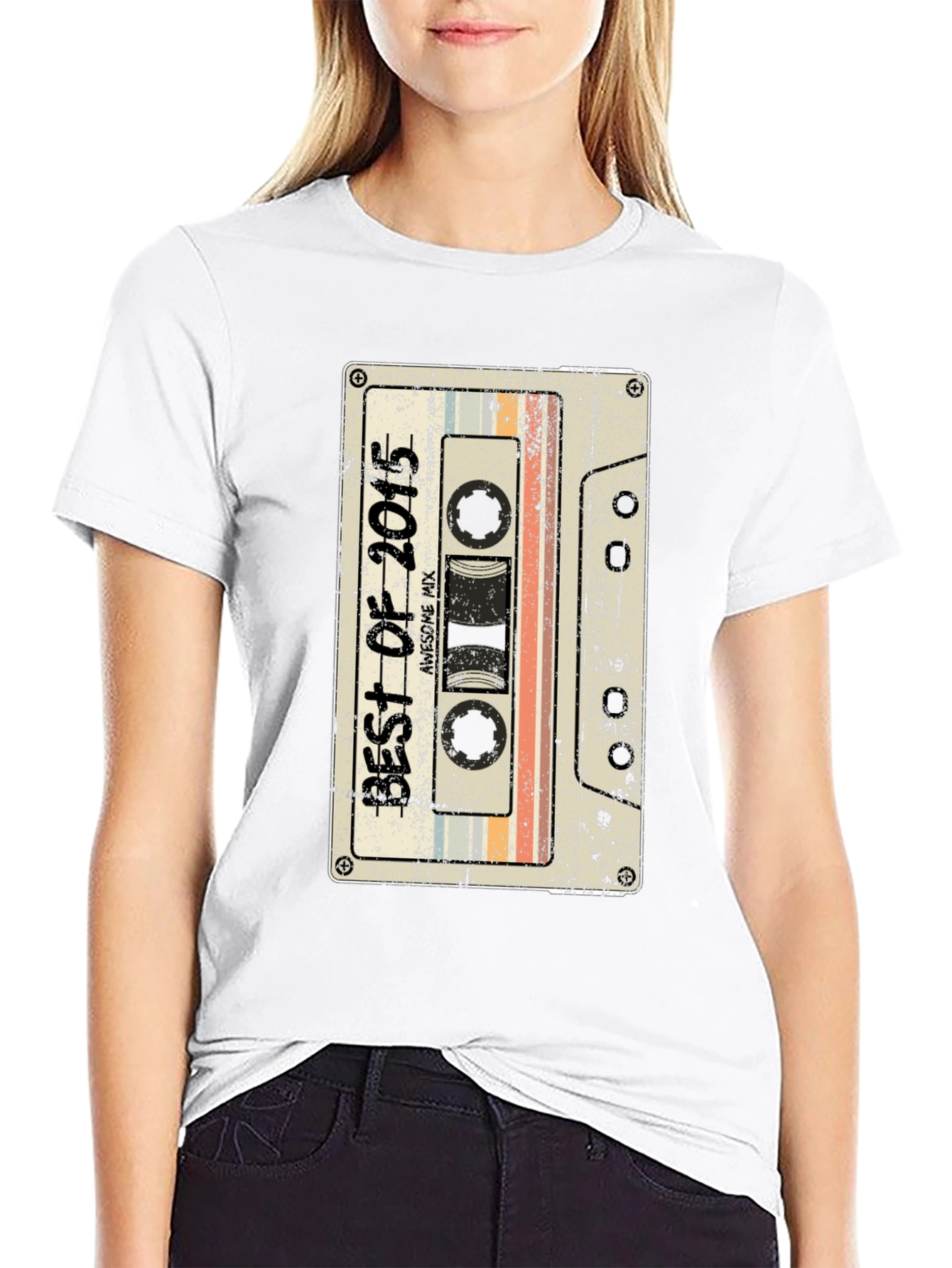 Retro Best of 2015 Cassette Tape Graphic T-Shirt
